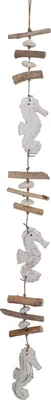 Produktbild von Mobile aus Holz - Seepferdchen, Weiß, 80*8*2 cm, Traumfänger, Mobiles