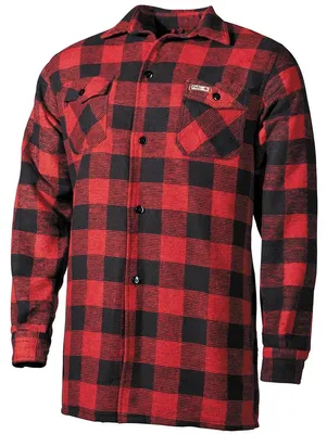 Produktbild von Holzfällerhemd, rot-schwarz, kariert XL