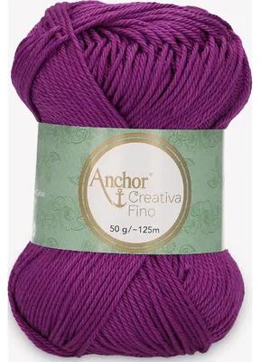 Obrázok produktu pre Anchor Creativa Fino – mercerizovaná bavlnená priadza na háčkovanie (farba 00282)