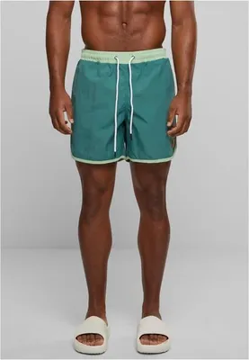 Zdjęcie produktu dla Pánské kraťasy Urban Classics Retro Swimshorts paleleaf/vintagregreen - 3XL