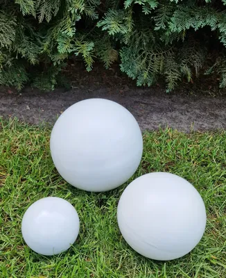 Produktbild von 3er Set Dekorationskugel 20-15-10 cm aus Edelstahl weiß matt gebürstet Dekokugel