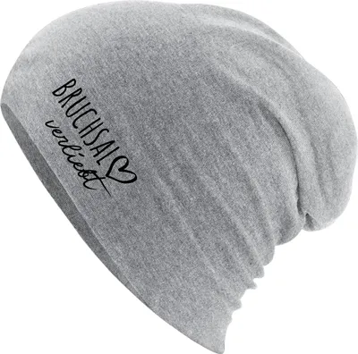 Produktbild von Huuraa Beanie Bruchsal verliebt Heather Grey One Size Baumwolle und Elasthan Mütze Geschenkidee