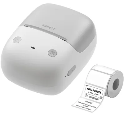 Imagen del producto de Impresora inteligente Niimbot B2 para etiquetas + rollo de etiquetas, color gris