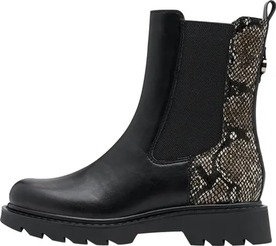 Produktbild von Tamaris Damen Stiefelette black Snake ohne Verschluss vegan 1-25411-45, Größe:38 EU, Farbe:Schwarz