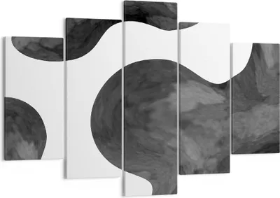 Produktbild von Bild auf Leinwand - Leinwandbild - 5 Teile - Abstraktion Form Figur - 150x100cm - Wand Bild - Wanddeko - Wandbilder - Leinwanddruck - Bilder - Wanddekoration - Leinwand bilder - EA150x100-5134