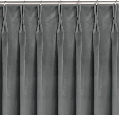 Zdjęcie produktu dla Zasłona VILA velvetowa na flexach 530x300 grafitowa wzór 1 Homede
