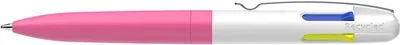 Obrázek produktu pro Kuličkové pero "Take 4 neon", růžovo-bílá, 0,5 mm, stiskací mechanismus, 4-barevné, SCHNEIDER 138129