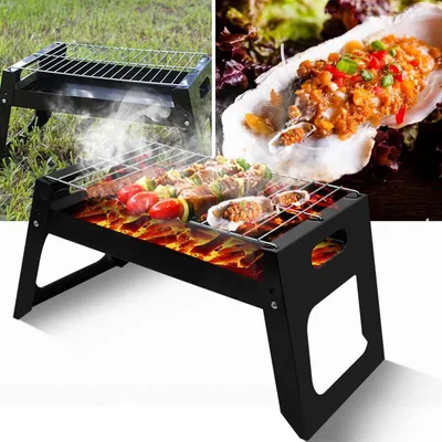 Image de Barbecue au charbon de bois pliable Camping Bbq portable