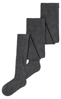 Image de NAME IT - Culottes de propreté uni pour enfant, modèle Rib 2p Noos, couleur gris chiné foncé