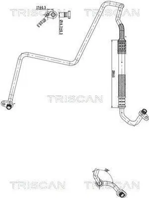 Produktbild von TRISCAN Hochdruckleitung und Niederdruckleitung Klimaanlage 9010 28012 passend für PEUGEOT 207 (WA, WC)