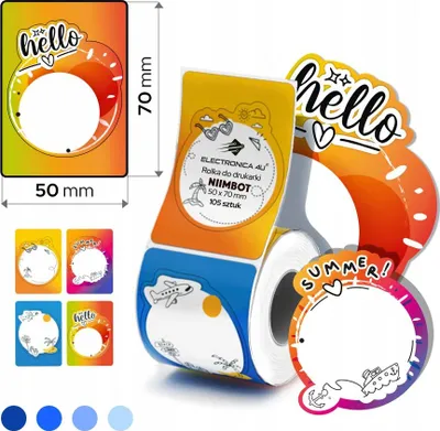 Produktbild von Selbstklebende Etiketten Thermosticker Niimbot B1 B4 B21 B21_Pro B3S B31 50x70