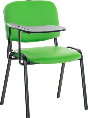 Produktbild von CLP Stuhl Ken mit Klapptisch Kunstleder mit gepolsterter Sitzfläche grün