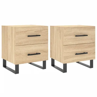 Produktbild von Nachttische 2 Stk. Sonoma-Eiche 40x35x47,5 cm Holzwerkstoff
