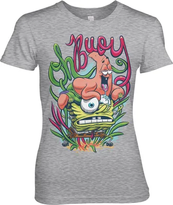 Produktbild von SpongeBob Oh Boy Girly Tee - X-Large - HeatherGrey
