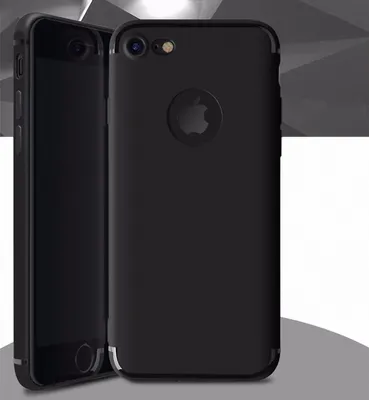 Zdjęcie produktu dla Etui na telefon komórkowy Apple iPhone 7 Plus Bumper Case Black Silicone Cover