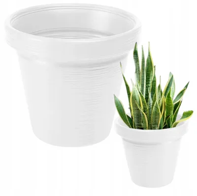 Produktbild von Kaj Großer Runder Garten-Blumenkübel Weiß 38x33cm