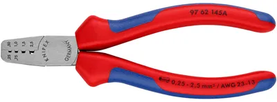 Productafbeelding van KNIPEX 97 62 145 A Krimptang voor adereindhulzen met meercomponenten isolatie, 145 mm