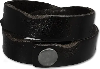 Image de SilberDream Bracelet en cuir noir used look Hommes LAP518S