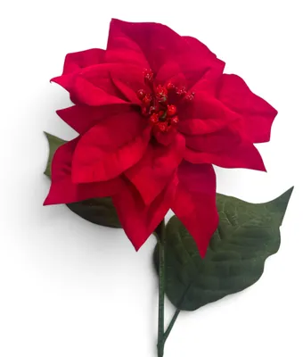 Produktbild von Künstlicher Weihnachtsstern 55cm | Kunstblume Poinsettie Christstern
