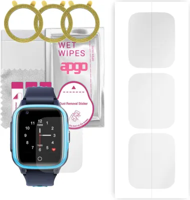Produktbild von apgo 3 Stück Schutzfolie, klar, kompatibel mit Garett Kids Trendy 4G Smartwatch, Hydrogel Displayschutzfolie mit Positionierhilfe, Displayfolie, robust und kratzfest