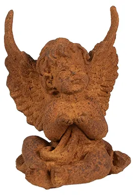 Productafbeelding van Clayre & Eef Decoratiefiguur Engel, 12 cm, bruin, polyresin
