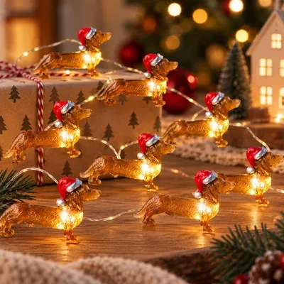 Obrázok produktu pre Dekoratívne svetelné reťaze Teckel s časovačom, 2 m, 20 LED, vianočné osvetlenie
