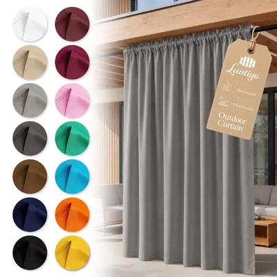 Immagine prodotto di Lantigo Tenda da Esterno Argento 155x180 cm impermeabile | tenda giardino frangivista Pergola Gazebo passante resistente