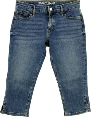 Produktbild von 32973 Esprit, Medium Rise Capri, 3/4 Damen Jeans, Stretchdenim, blue used, W 26