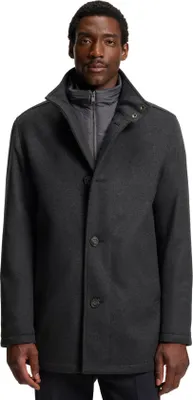 Produktbild von Boss Black H-Coxtan Winterjacke einfarbig grau Wolle normale Passform