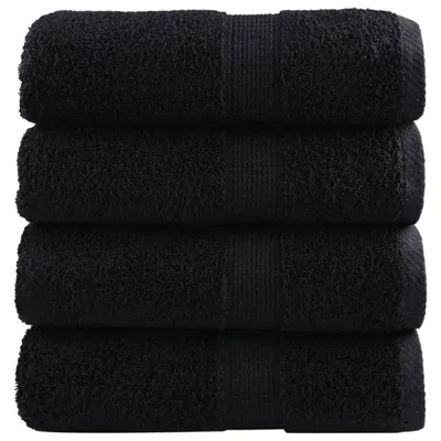 Zdjęcie produktu dla Ręczniki myjące Premium SOLUND 4 szt., czarne, 30x30 cm, 600 gsm