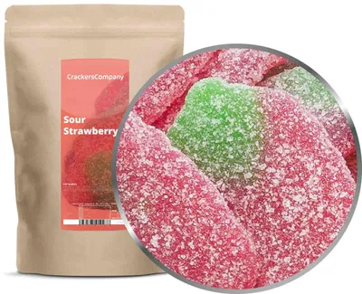 Produktbild von CrackersCompany Saure Erdbeeren (Sour Strawberry), ZIP-Beutel 700 g