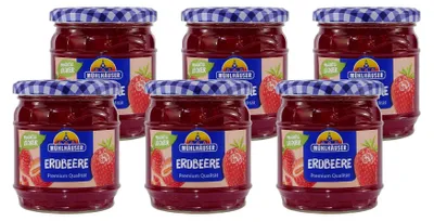 Produktbild von Mühlhäuser Erdbeer Konfitüre (8 x 0,45 Kg)