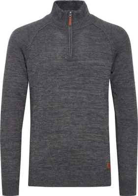 Produktbild von BLEND BHDanovan Herren Strickpullover Troyer Feinstrick Pullover mit Troyerkragen Reißverschluss Rippbündchen Baumwollmischung Regular fit
