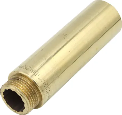 Produktbild von Messing Hahnverlängerung 3/4 Zoll x 100 mm Gewindeverlängerung Rohrverlängerung