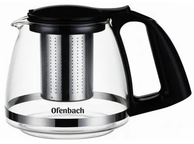 Glas Teekanne mit Tee-Ei und Deckel 750 ml