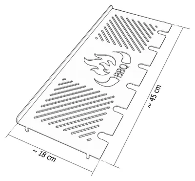 Produktbild von Warmhalterost passend für Rösle Videro G2, G3, G4, G6 | Edelstahl, Größe:G2er Flach Flame