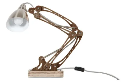 Image de Lampe de table Merop en bois de teck et métal