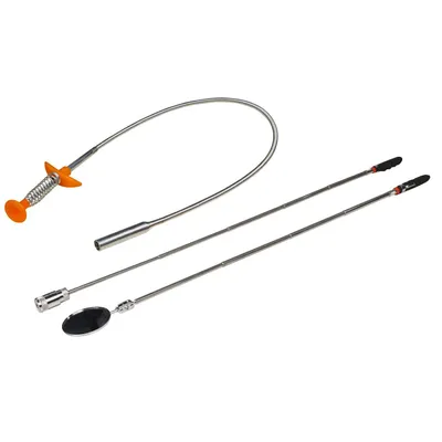 Immagine prodotto di Set di attrezzi per pick-up McPower, 3 pezzi, pick-up LED, specchio e pinza