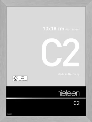 Produktbild von nielsen Aluminium Bilderrahmen C2, 13x18 cm, Struktur Silber Matt