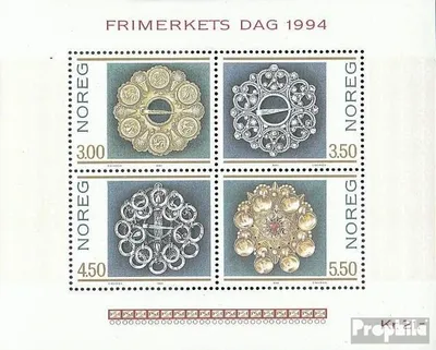 Produktbild von Briefmarken Norwegen 1994 Mi Block21 (kompl.Ausg.) postfrisch Trachtensilber