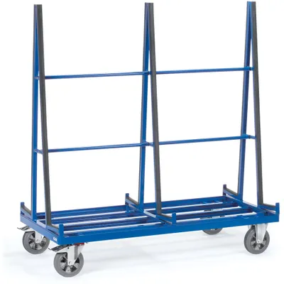 Produktbild von fetra 4476, Stahl, Transportwagen, Blau, 1200 kg, 4 Rad/Räder, Gummi