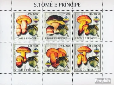 Produktbild von Briefmarken Sao Tome e Principe 2003 Mi 2001-2006 Kleinbogen (kompl. Ausgabe) postfrisch Pilze & Bienen