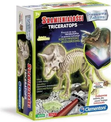 Obrázok produktu pre Vzdelávacia fosílna hračka - fluorescenčný dinosaurus Triceratops
