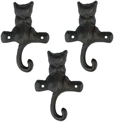 Image de Lot de crochets métalliques rustiques, brun foncé
