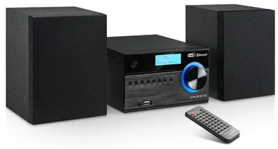 Image de Système Hi-Fi compact noir - Radio Bluetooth DAB+ - Puissance de 10 watts - Système stéréo compact
