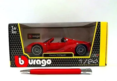 Zdjęcie produktu dla Bburago Porsche 918 Spyder Red 1:24 - Model Samochodu Kolekcjonerski