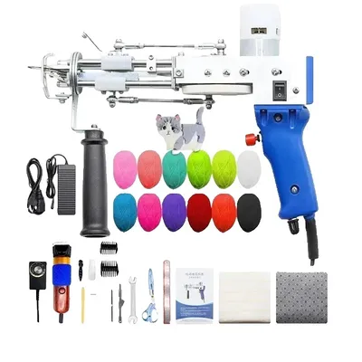 Produktbild von Tufting-Gewehr-Set, elektrische Tufting-Pistole, 7 – 21mm Tufting-Pistole, Blaues Set 3
