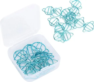 Zdjęcie produktu dla 20 spinaczy szkolnych, antypoślizgowe, zakładki, żelazko, artykuły papiernicze, rękodzieło, dekoracje, niebieski