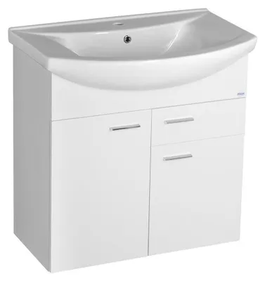 Image de Aqualine Zoja - Armoire lavabo 715x740x343 mm, blanc 51075A