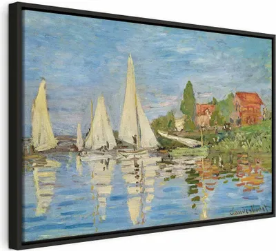 Zdjęcie produktu dla Włoski obraz na płótnie - Regaty w Argenteuil 90x60 cm Reprodukcja l-G-10016-b-a